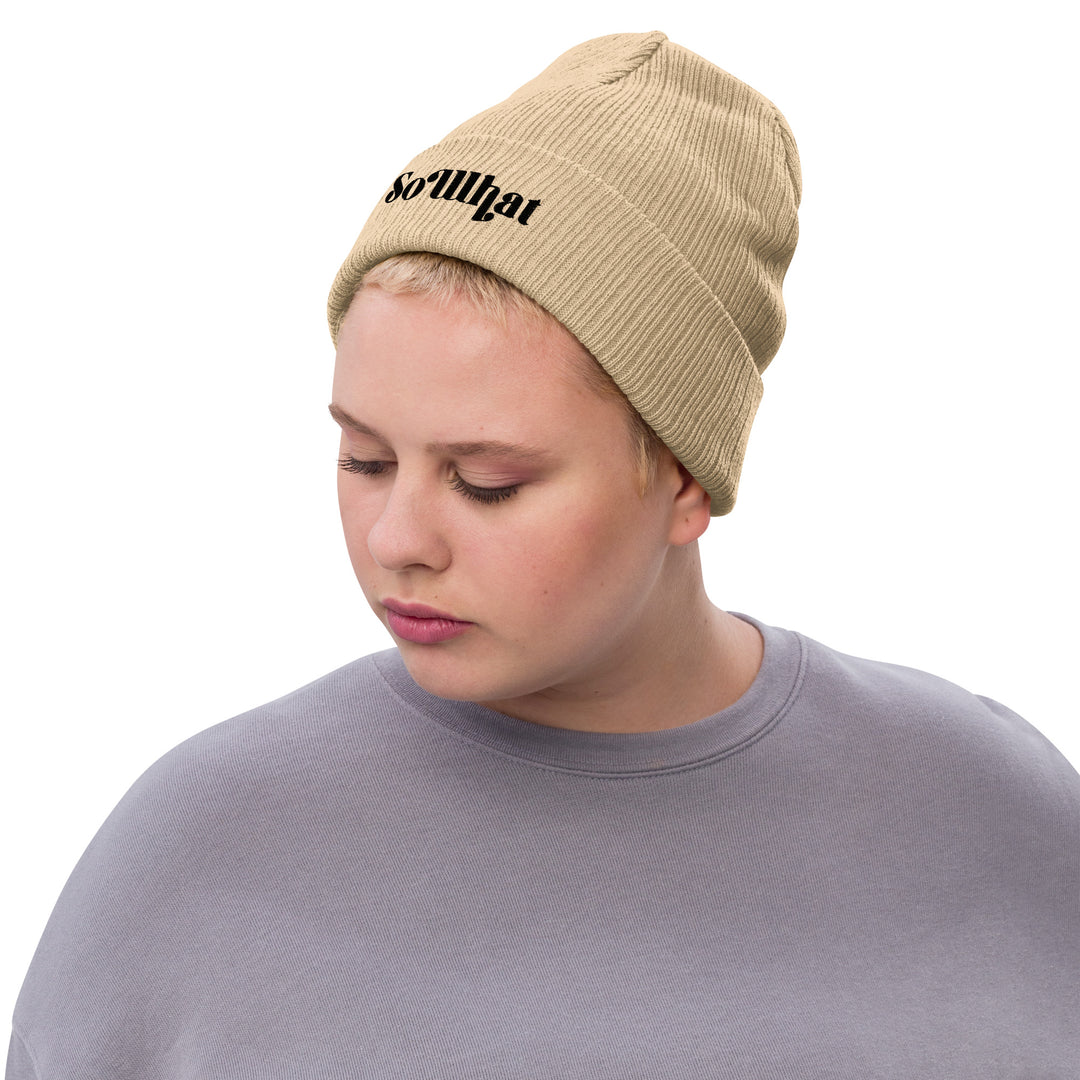 Recycled Ribbed Knit Beanie