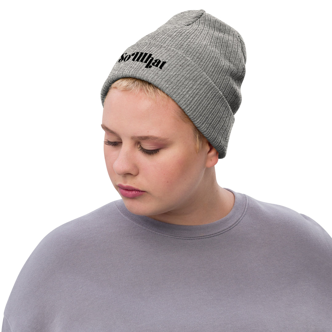 Recycled Ribbed Knit Beanie