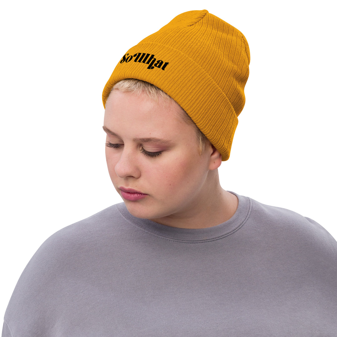 Recycled Ribbed Knit Beanie