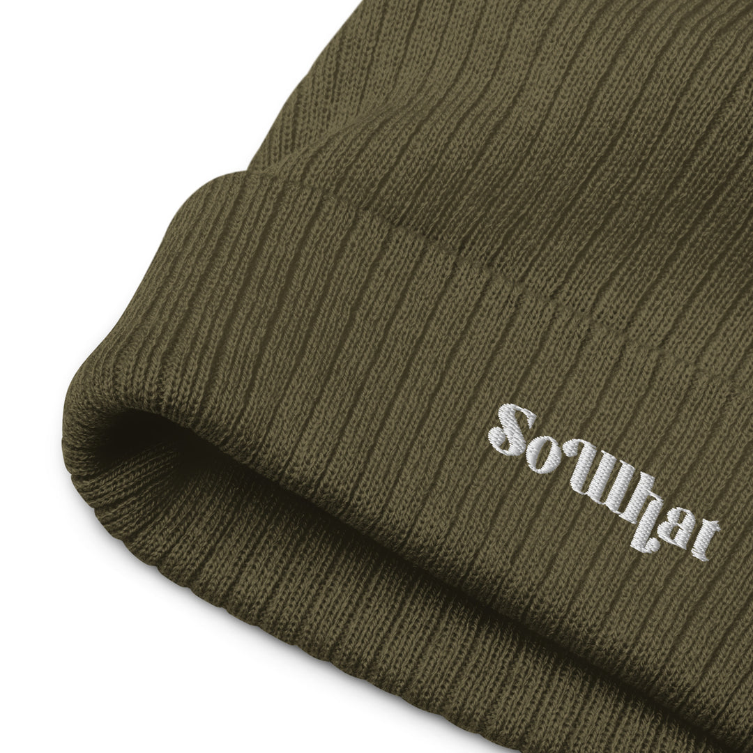 Recycled Ribbed Knit Beanie