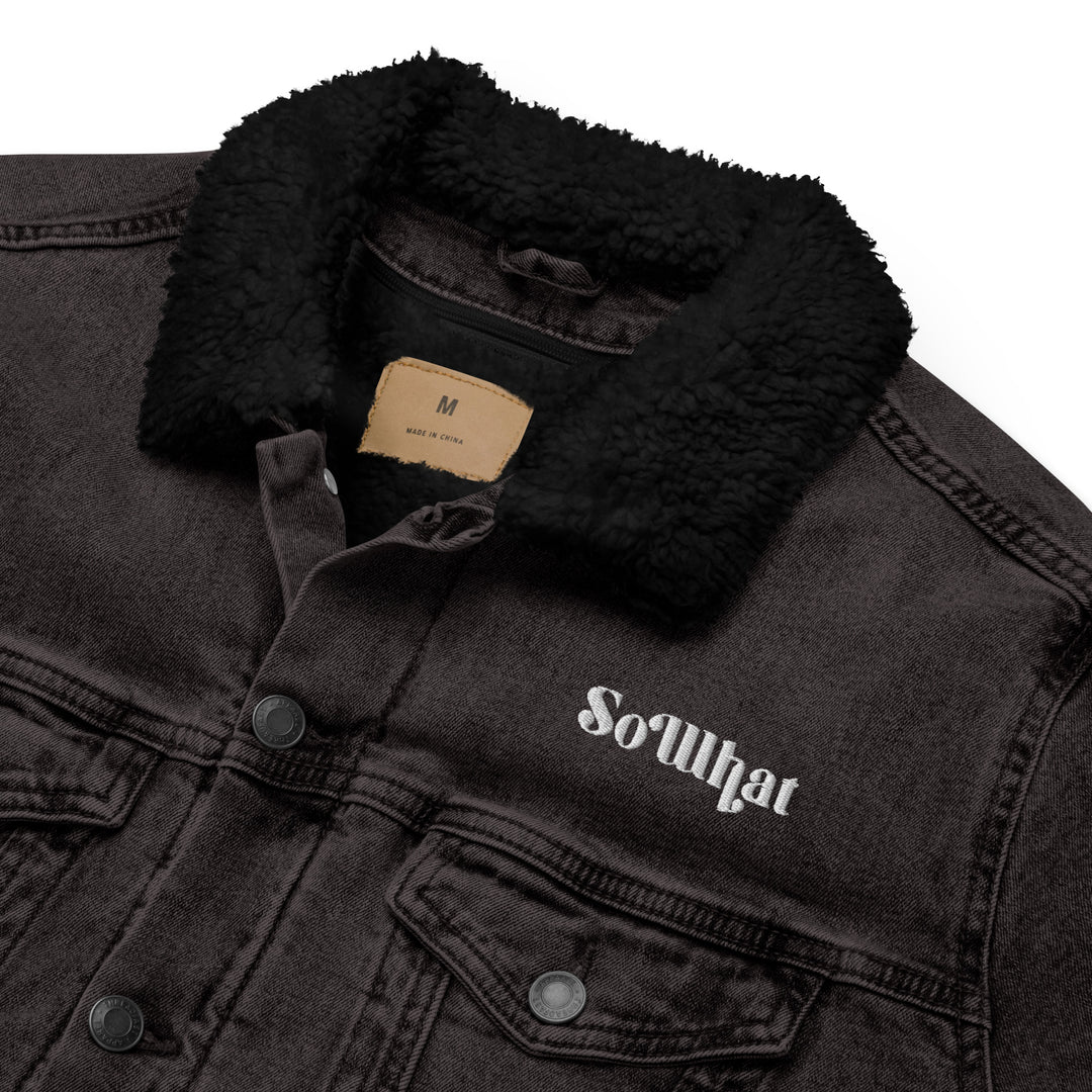 So What Unisex denim sherpa jacket