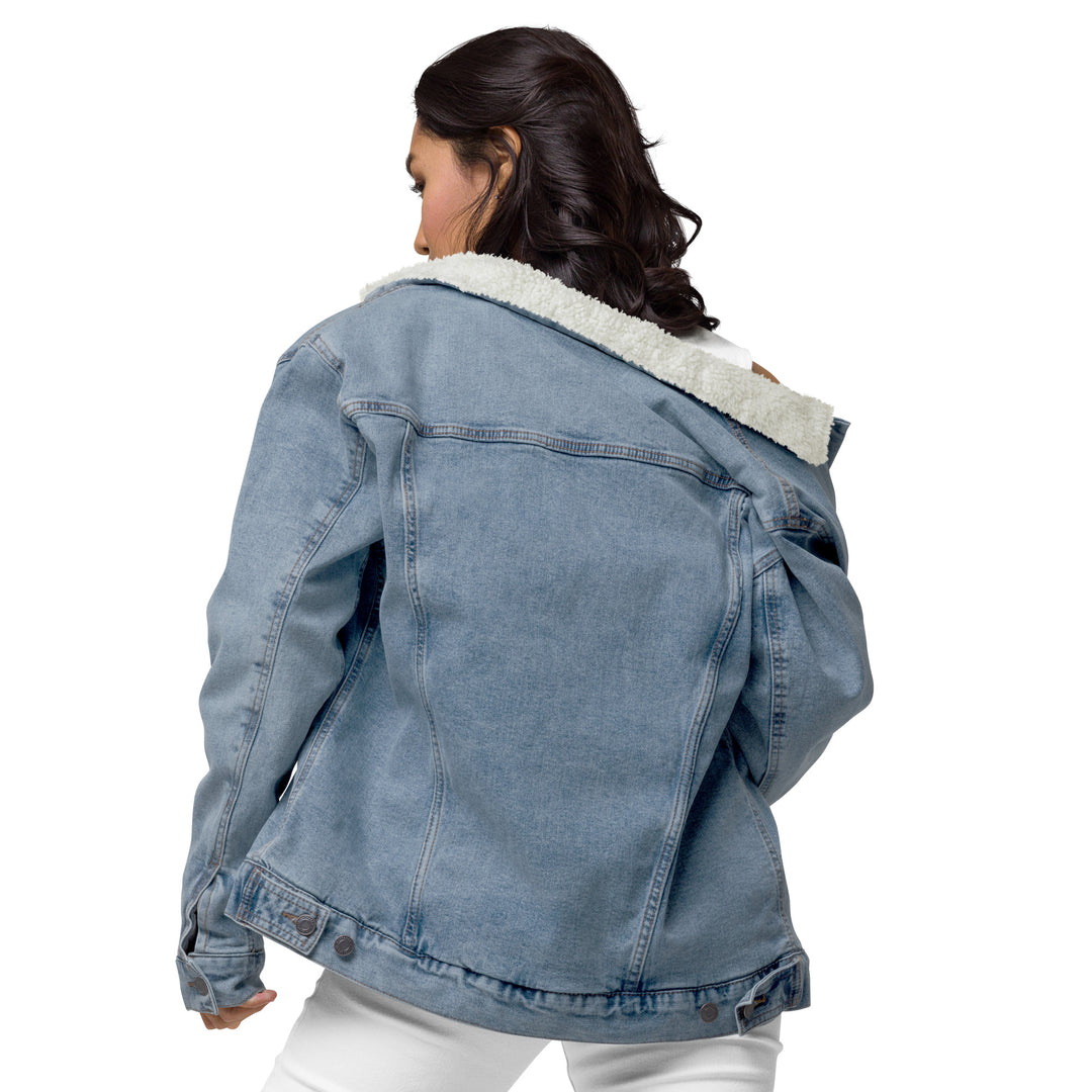 So What Unisex denim sherpa jacket