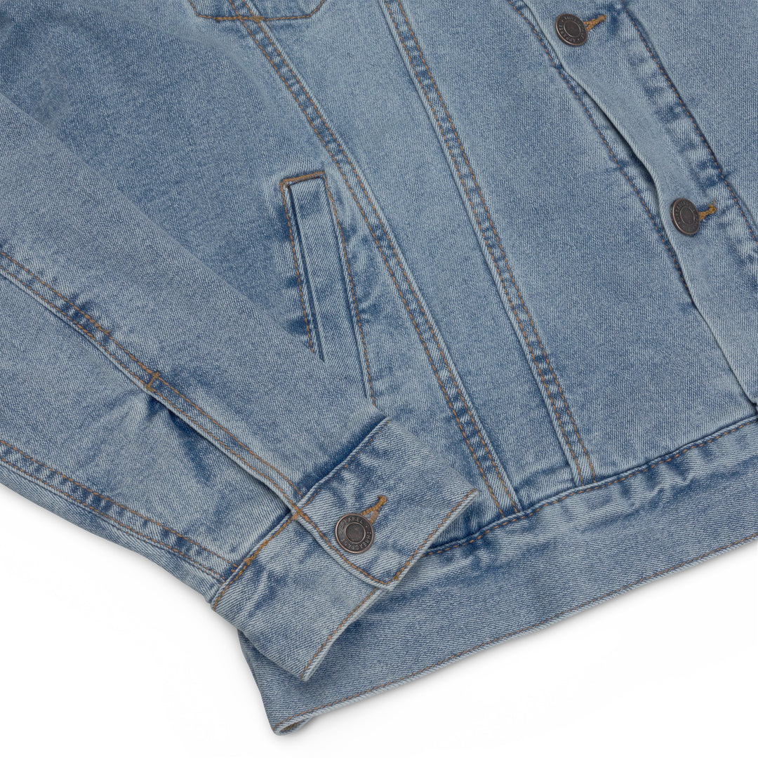 So What Unisex denim sherpa jacket
